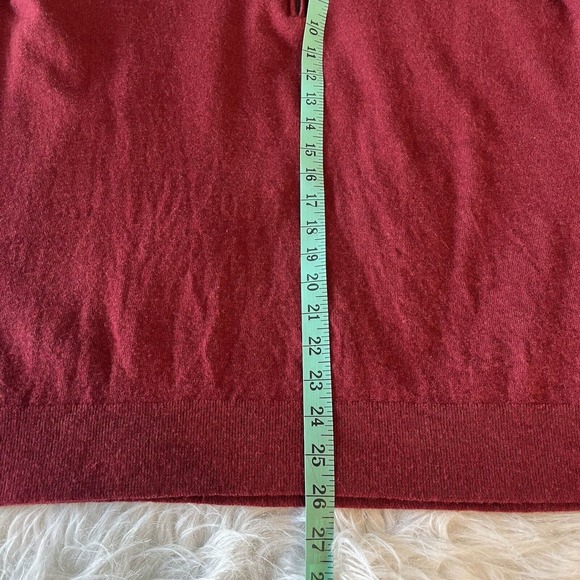 UNTUCKIT‎ Sweater Mens 2XL XX Red Merino Wool Quarter 1/4 Zip Pullover Belguardo - Picture 9 of 10
